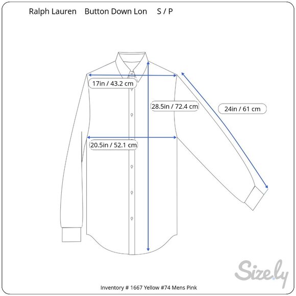 Ralph Lauren Men’s S / P Custom Fit Pink Green Logo Hit Button Down Shirt Long S - Picture 7 of 7